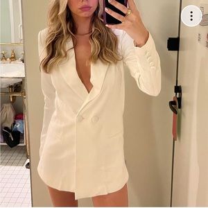 Revolve white blazer romper